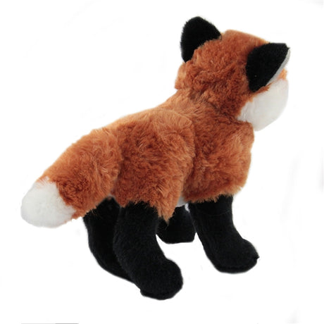 Soft and realistic tri-colored plush toy fox standing, named Fox Francine, perfect for children 24 months and up.