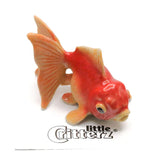 Critterz Goldfish Fancy miniature porcelain figurine, hand painted, collectible, detailed fancy goldfish design.