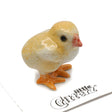 Critterz Baby Chick Peeps miniature porcelain figurine, hand painted collectible of a tiny yellow baby chick.