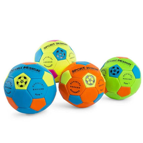 Soccer Ball | Neon in assorted bright colors including blue, orange, green, and yellow, size 5 for ages 3 and up.