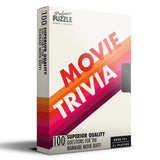 Mini Movie Trivia game box featuring 100 movie questions for ages 12+, perfect for 2 or more players.