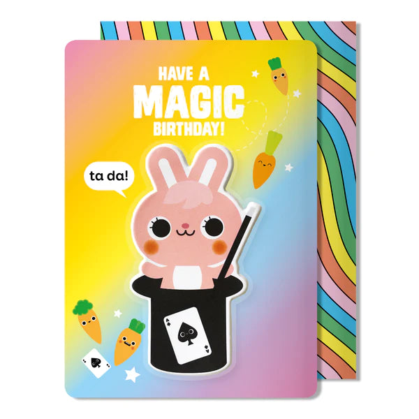 Rabbit Puffy Sticker Card