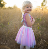 Rainbow Sequin Skirt, Wings & Wand