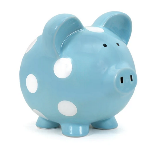 Piggy Bank Blue Dot