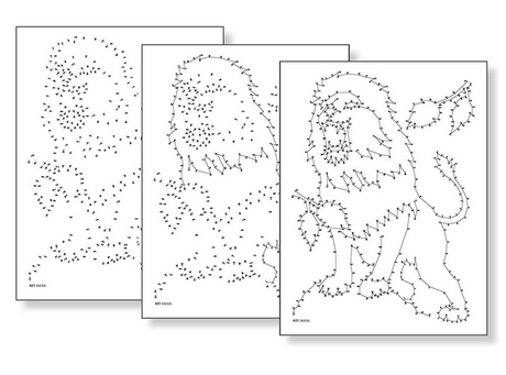 Rainforest Dot to Dot showing three detailed animal puzzles with numbered dots to connect and reveal images.