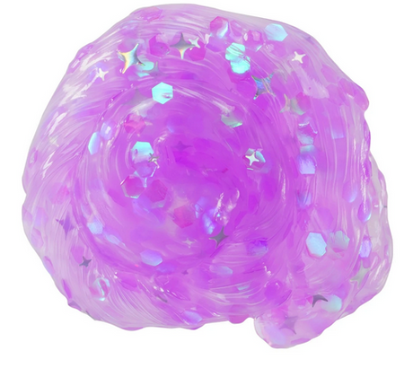 Mini Trendsetters Daydream Thinking Putty in translucent lavender with sparkles and stars, soft and stretchy texture.