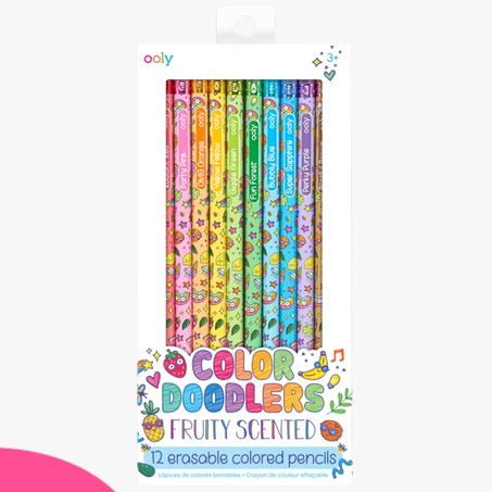 Draw 'n' Doodle Mini Colored Pencils + Sharpener - Set of 12