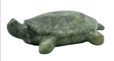 Soapstone Carving Turtle showing smooth green soapstone carved into a detailed turtle figure, perfect for beginners.