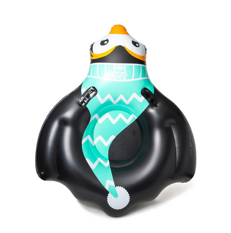 Snow Tube | Penguin inflatable sled with durable PVC, comfort-grip handles, and a cute penguin design for winter fun.