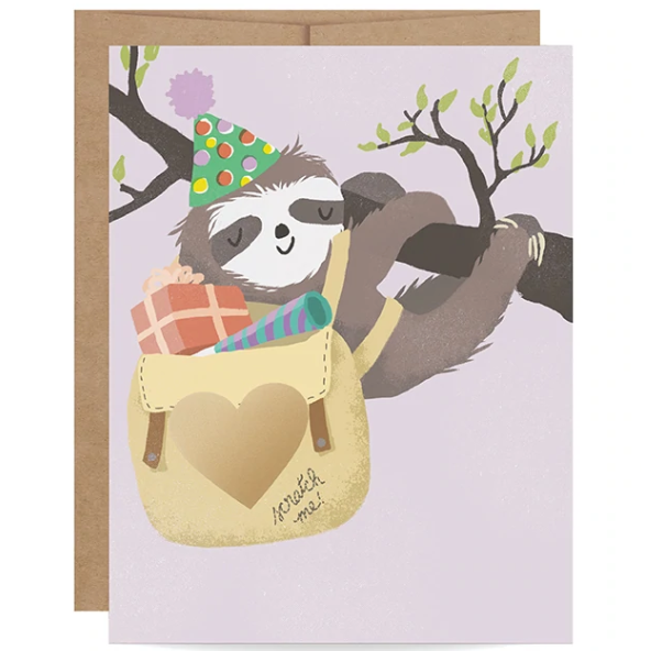 Sloth Scratch Off Card