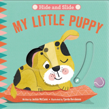 Cover of the My Little Puppy interactive board book with sliders revealing playful puppy illustrations.