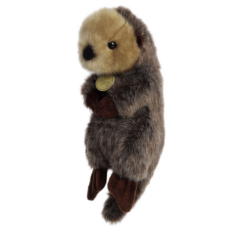 Sea Otter Baby plush toy with soft, fluffy fur and realistic design, standing upright with adorable expression.