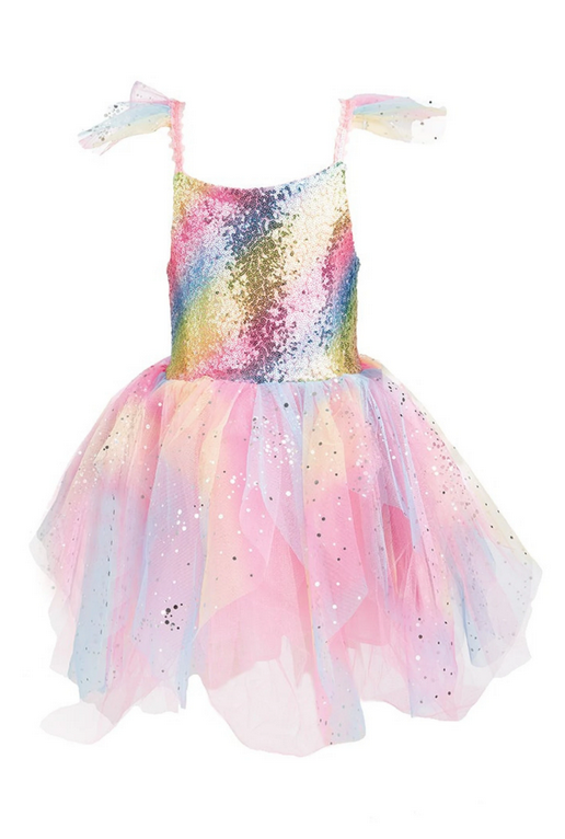 Rainbow Fairy Dress & Wings | Size 5-6