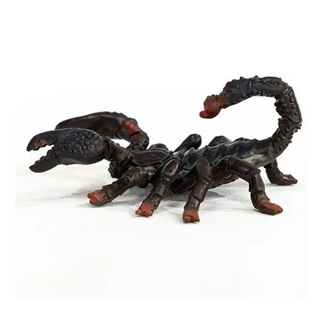 Emperor Scorpion figurine with lifelike detail, king-sized pincers, and arching tail, perfect for kids and collectors.