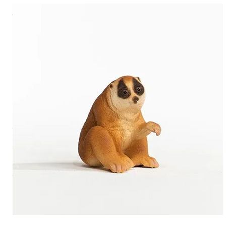 Slow Loris figurine with wide eyes and fuzzy body, perfect for animal lovers and collectible animal toys.
