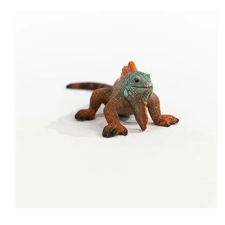Iguana figurine showing detailed scaly skin and realistic colors, designed for durability and play.