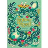 Yellow Kayak book cover showing a boy and giraffe in a yellow boat surrounded by friendly octopuses and sea plants.