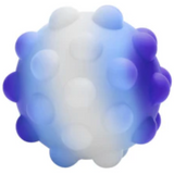 Pop Fidgety Ball Ocean in blue and white with sensory bubbles for popping and engaging hands of all ages.