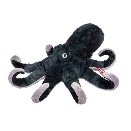Octopus Winky plush toy, dark blue with curled tentacles and lifelike details, perfect for hide and seek play.