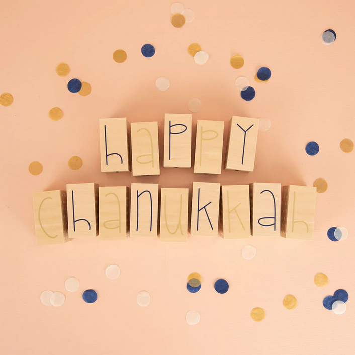 Happy Hanukkah Letter Blocks