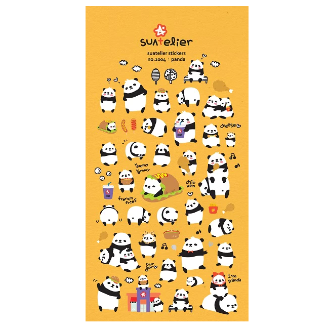 Panda Puffy Stickers