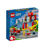 City Fire Station and Fire Truck