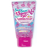 Sea Star Sparkle Glamingo Fruit Punch Bio Glitter Sunscreen SPF50 in 3.4 oz tube with reef-safe glitter and water resistance