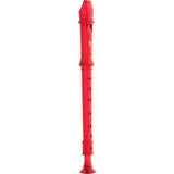 Recorder Candy Apple Red transparent recorder with cleaning rod and storage pouch for clear sound and easy maintenance