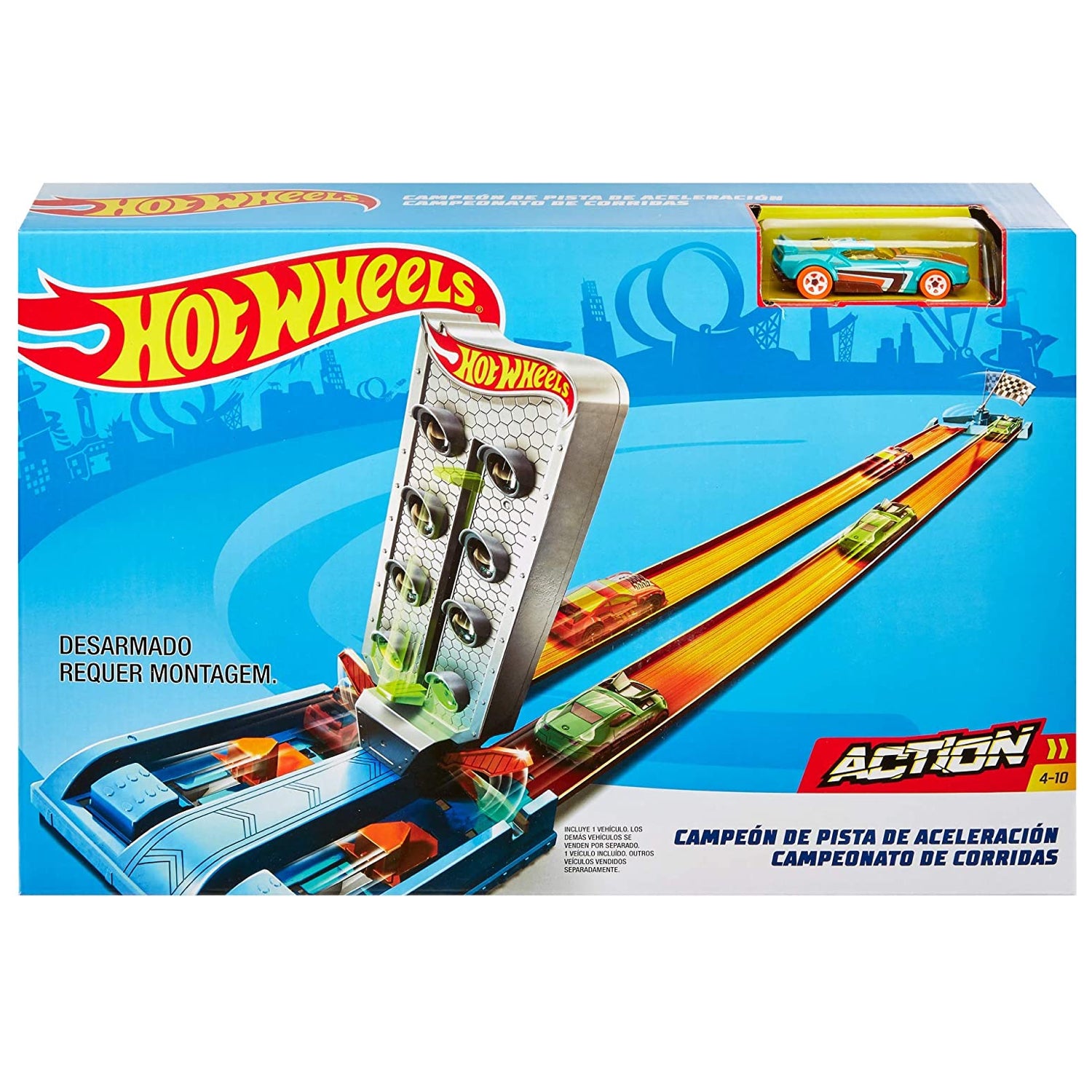 Hot Wheels City Scorpion Flex Attack play set and Car-de-Asada car