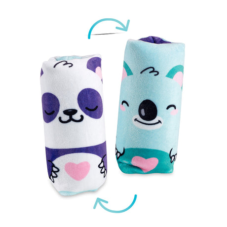 Two Flippin' Cute Water Wiggler reversible plush fidget toy featuring two adorable characters in pastel colors