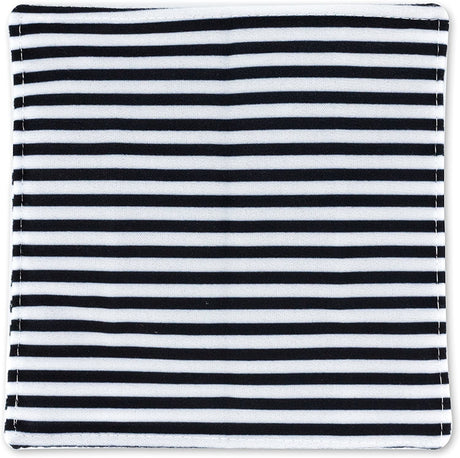 Baby Paper | Black & White Stripes, a 6x6 inch crinkly toy with high-contrast stripes for babies 0-2 years to grasp and explore.