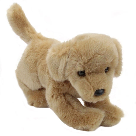 Golden Retriever Honey plush toy with soft golden fur and detailed face, perfect for cuddles and playtime.
