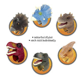 Dinosaur Ring featuring six assorted dinosaur designs with detailed textures, sold individually for kids and collectors.
