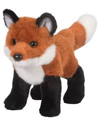 Red Fox plush toy with realistic red, white, and black coloring, ultra soft and cuddly, perfect for ages 2 and up.