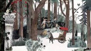 Wildwood #1 cover illustration showing a mysterious forest with characters and a horse-drawn carriage in a secret world.