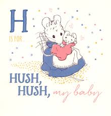 P is for Peter board book page showing gentle mouse mother with baby, soft colors, whimsical illustration for young children.