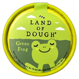 Land of Dough Mini Green Frog play dough container with natural ingredients and eco-friendly packaging, 1.5 oz size.