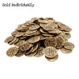 Gold Pirate Doubloon authentic replica coin pile inspired by Atocha shipwreck, perfect for costumes or treasure chests.
