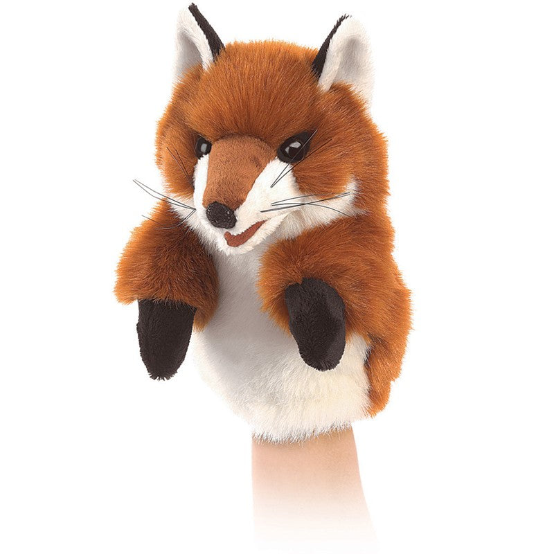 Fox Little Hand Puppet with movable mouth and forelegs, perfect for storytelling and puppet shows for kids ages 3 and up.