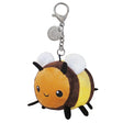 Bumblebee Micro plush keychain with metal clip, measuring 3 inches, made of soft polyester fiber.