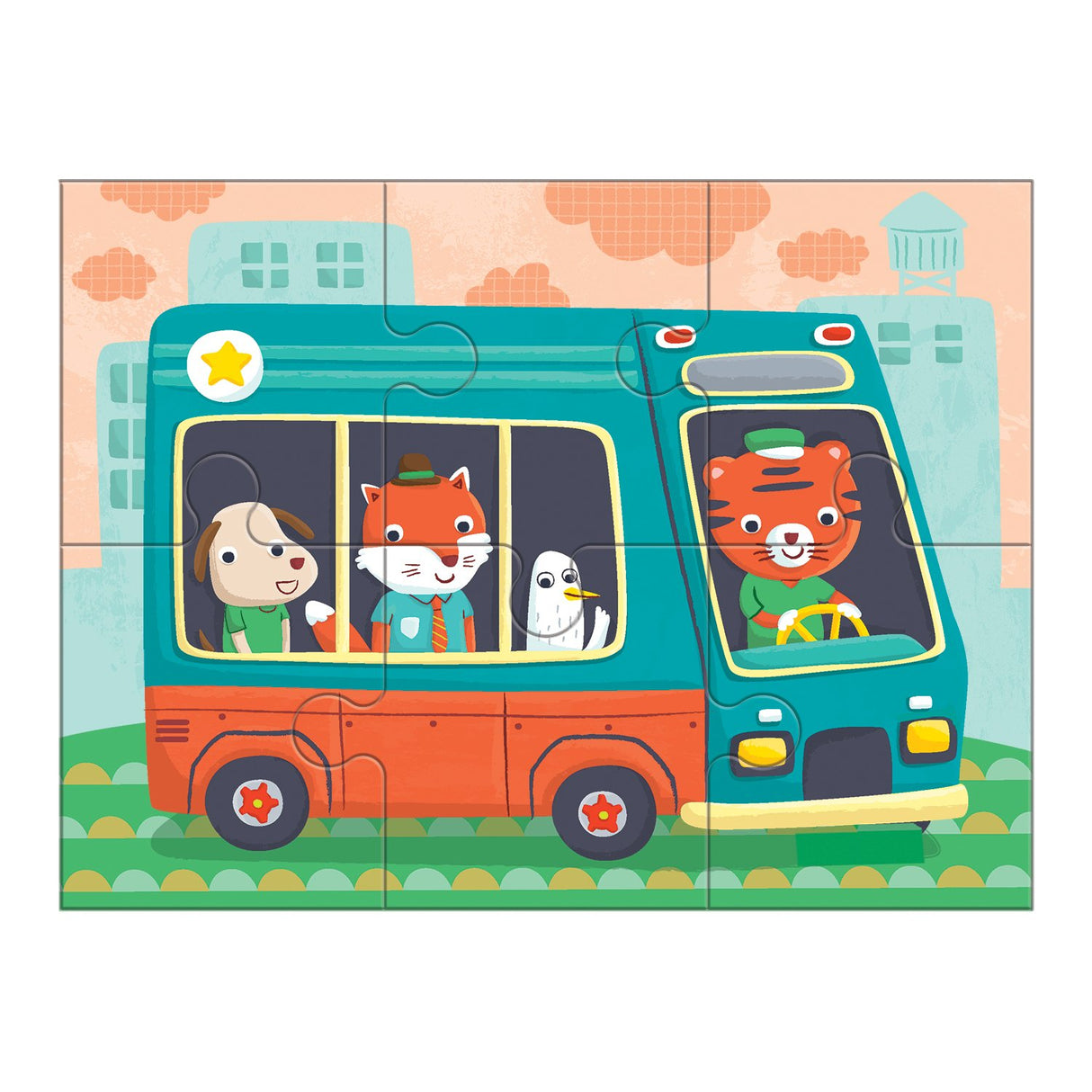 4-12pc Transportation Progressive Puzzles