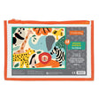 12pc Zoo Puzzle Pouch with colorful zoo animal illustrations in a travel-friendly zippered pouch for ages 2-4.