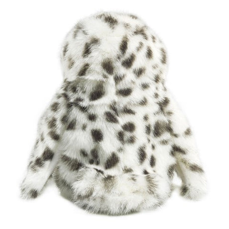 Snowy Owl Little Hand plush toy with soft spotted fur, perfect for small hands to flap wings and spark imagination.