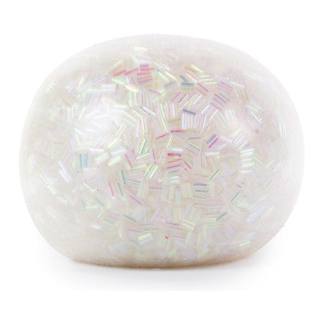 Giant Bingsu Stress Ball with soft gel and iridescent Bingsu beads for a soothing sensory experience, color may vary.