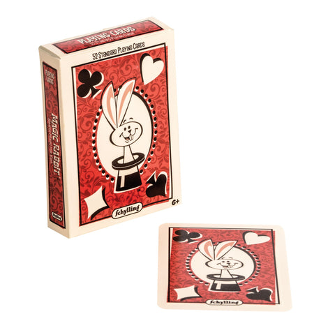Magic Rabbit Card Tricks playing card deck set with fun rabbit design for kids 6 years and up to learn magic tricks.