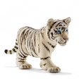 White Tiger Cub figurine with blue eyes and snow-white fur, detailed stripes, ideal for children ages 3-8 years.