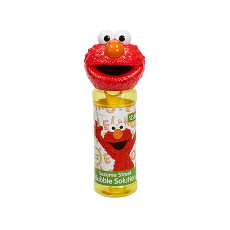 Sesame Street Bubbles with Elmo topper, 8 oz bubble solution bottle, fun toy for kids ages 3 and up.