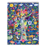 Tree of Life Sketchbook with vibrant animal and floral illustrations, spiral-bound with 60 matte pages, 8.5" x 11" size.