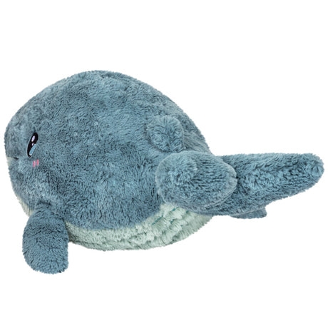 Blue Whale plush toy made of soft polyester fiber, perfect for whale-watching from the comfort of your bed.
