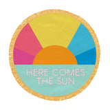 Round Beach Towel Here Comes the Sun